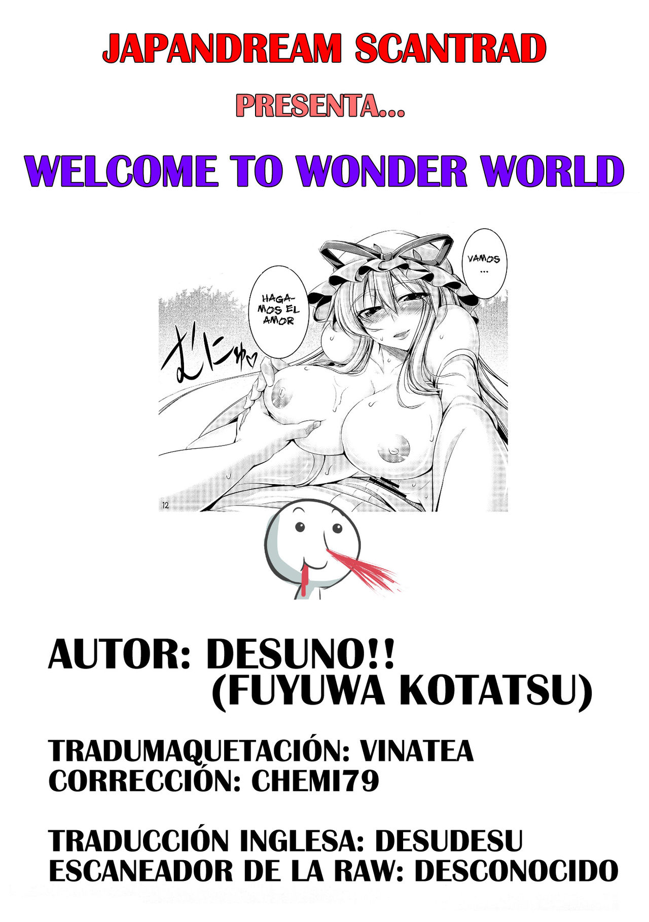 [Desuno!! (Fuyuwa Kotatsu)] Welcome to Wonder World (Touhou Project) [Spanish] {JDS} 