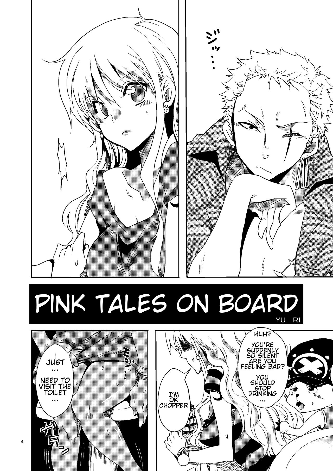 [Kurione-sha (YU-RI)] Senjou no Pink na Yomoyamabanashi | Pink Tales On Board (One Piece) [English] [farfallavendetta] [Digital] [くりおね社 (YU-RI)] 船上のピンクなよもやま話 (ワンピース) [英訳] [DL版]